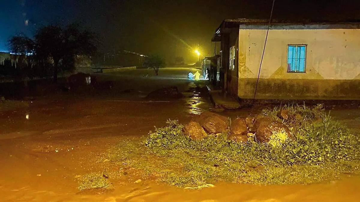 Inundación en la comunidad Flores García, Sombrerete, Zacatecas